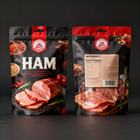 Sacs d'emballage alimentaire personnalisés pour viande congelée, sacs de stérilisation sous vide en plastique de qualité alimentaire pour jambon