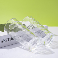 Gobelet à boisson rond en verre transparent de qualité supérieure de 6 oz avec base sécurisée en acier inoxydable 316 pour café, jus, eau et cocktails