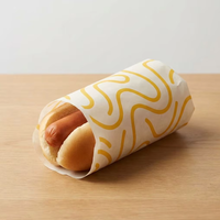 Papier enduit de PE écologique, résistant à la graisse et à l'eau, pour emballage personnalisé de sandwichs, de pâtisseries, de snacks, de pains et de hamburgers (OEM)