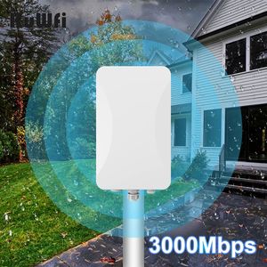 Tầm xa openwrt Gigabit ngoài trời <span class=keywords><strong>AP</strong></span> cho mục đích thương mại kuwfi ăng ten đa hướng 3000Mbps Ngoài trời <span class=keywords><strong>Wifi</strong></span> <span class=keywords><strong>AP</strong></span> 2.4G 5.8G - Product Image 1