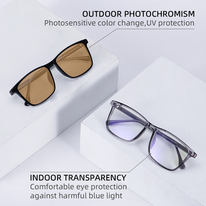 卸売ブルーライトブロッキングフォトクロミックサングラスカスタムロゴアイウェアコンピューター眼鏡アンチブルーライトフォトクロミックメガネ - Product Image 3