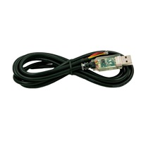 Cable USB RS232 de 1.8M con Extremo de Cobre Puro, Cable Negro FTDI de Nivel UART, Carga Rápida de 3A, Cubierta de Nailon, Cable de Programación