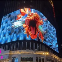 Écran LED géant 3D fixe pour publicité extérieure, étanche, P4-P10, couleur pleine, HDR10, 8K, visionnement à l'œil nu