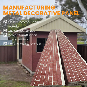 Paneles Sándwich para Paredes Exteriores, Núcleo Metálico <span class=keywords><strong>de</strong></span> PU Poliuretano, Resistentes al Fuego, Ecológicos, Diseño Moderno para Decoración <span class=keywords><strong>de</strong></span> Casas y Villas - Product Image 1