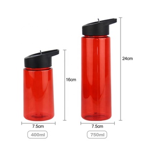 Vendita calda bottiglia di plastica da 400ml 750ml con cannuccia-BPA gratis, durevole, per Fitness, escursioni, ciclismo (OEM/ODM supportato) - Product Image 3