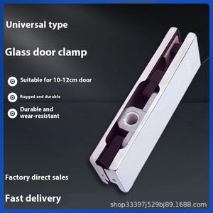 <span class=keywords><strong>Pince</strong></span> de porte en <span class=keywords><strong>verre</strong></span> finition satinée en acier inoxydable moderne Installation par vis Clip de porte sans cadre durable Accessoires de fenêtre - Product Image 6