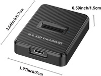 Caja para Disco Duro M.2 con Protocolo NVME+ SATA, Adaptador de Memoria Expandible para Laptop/Notebook