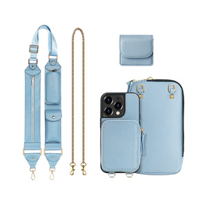 2025 Sản phẩm mới chất lượng cao Crossbody trường hợp điện thoại da da trường hợp điện thoại với chủ thẻ ví da trường hợp điện thoại tùy chỉnh - Product Image 4