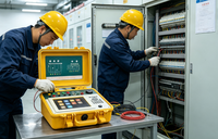 Compteur de puissance triphasé portable avec affichage numérique et mesure de haute précision, testeur d'étalonnage sur site