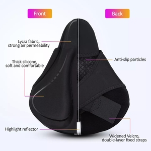 Funda de <span class=keywords><strong>Gel</strong></span> para asiento de <span class=keywords><strong>bicicleta</strong></span>, suave y ancha, cojín para <span class=keywords><strong>bicicleta</strong></span> estática, cubierta giratoria para <span class=keywords><strong>bicicleta</strong></span> de crucero, para mujeres y hombres - Product Image 3