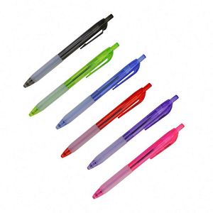 Hot Selling Logo Custom Multiple Colors Retractable Soft Touch Plastic Click 6-<b>Color</b> 0.5mm 0.7mm Ballpoint <b>Pen</b> With Fine Point - Product Image 2