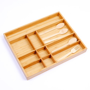 Bamboo <b>kitchen</b> drawer organizer, cutlery, pull-out <b>storage</b> box, direct sales and wholesale of bamboo <b>storage</b> <b>boxes</b>. - Product Image 2