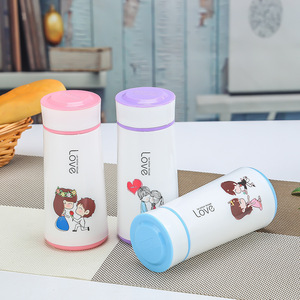 إنتاج المصنع بالجملة زجاجة مياه زجاجية قابلة لإعادة الاستخدام ، فنجان هدايا إعلاني بنمط عشاق - Product Image 5