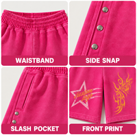 Shorts de sport personnalisés à fermeture éclair latérale pour hommes, shorts vintage lavés avec impression graphique, logo personnalisé pour un style décontracté de rue
