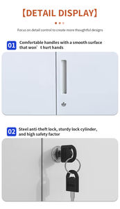 مكتب معدني طويل القامة قابل للقفل بأرفف قابلة للتعديل ولي من أجل الكتب والمستندات - Product Image 4