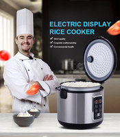 Penanak Nasi Elektrik Multifungsi Casing Stainless Steel Digital Timer 15 Jam Pengaturan Waktu Tunda Panci Dalam Anti Lengket Dengan Rak Kukus
