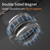 360 °   Support magnétique rotatif flexible à double aimant pour voiture, accessoire de téléphone portable tendance