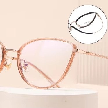 TH61011 Titanium Temple Optical Frame Metal Eyeglass Frame Custom Logo Frame Ready Stock Glasses Luxury Glasses