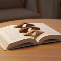 Anneaux de lecture en bois Runwood, porte-pages en bois, anneaux de serviette en bois, accessoires de lecture faits à la main, clips marque-pages en bois, souvenirs, cadeaux