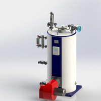 Chaudière à vapeur verticale à gaz de 400kg H pour l'usine de boissons de pasteurisation de lait avec des dispositifs de protection de sécurité