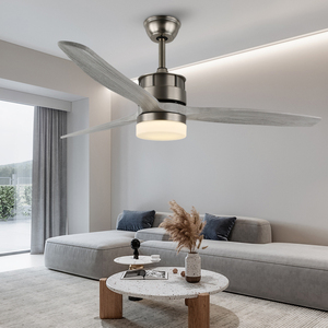 Quạt Trần LED Lưỡi Gỗ Cứng 52 Inch Kiểu Bắc Âu Công Nghiệp Yên Tĩnh Quạt Trần Gỗ Điều Khiển Từ Xa Quạt Chiếu Sáng - Product Image 6