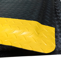 Tapis de sol antidérapant en PVC noir et jaune anti-fatigue Allesd pour atelier
