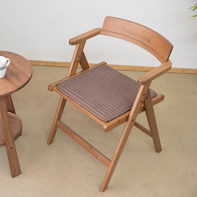AiLiKEA pianta vendita calda OEM & ODM su misura sedia pieghevole sedie di bambù per sala da pranzo all'aperto soggiorno camera da letto ufficio