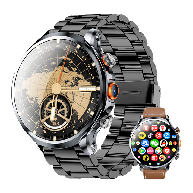 2025 Top H18 Smart Watch 5G SIM Card WIFI Video Call 128GB ROM 1.95'' Large Screen WIFI HD Display Smartwatch Men