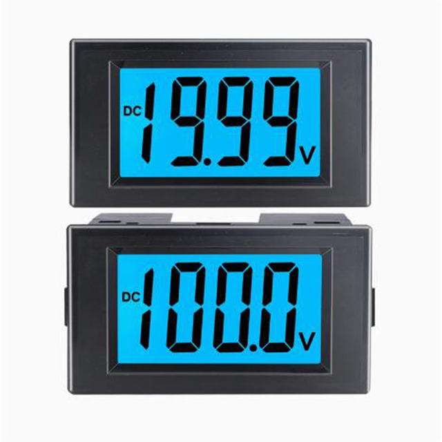 D69-30 DC Voltmeter  Economical Digital DC Voltage Meter Measurement Device Range 7.5~100V Class 1 LCD Display