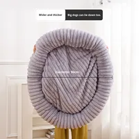 Nichoir pour chien, maison pour animaux de compagnie chaude en hiver, grande taille pour toutes les saisons, fermée, amovible, lavable, nid sûr pour chats