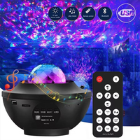 Nuevo proyector de galaxia estrellada LED, luz nocturna con Control remoto, regalo para niños para reproductor de música, lámpara de barra de hogar de Color RGB