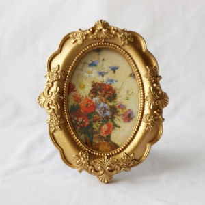 Cadre <span class=keywords><strong>photo</strong></span> antique victorien en résine dorée 4x4, style baroque vintage, fait main, écologique, pour montage mural ou sur <span class=keywords><strong>table</strong></span>, décoration intérieure - Product Image 2