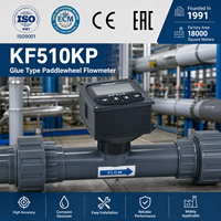 Medidor de Flujo de Agua Totalmente de Plástico con Conexión por Enchufe, Control por Lotes y Alarma de Alta y Baja Presión, Estándar DIN ANSI, IP65, para Tuberías de UPVC y Sistemas de Ósmosis Inversa