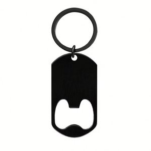 Décapsuleur porte-clés en acier inoxydable, style Europe et États-Unis, avec étiquette en alliage, vente en gros, pour cadeaux de fêtes - Product Image 3