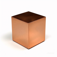Cube en cuivre pur à 99,95 % de taille personnalisée - 145,9 g, usiné CNC de haute qualité pour la collection et la présentation d'éléments