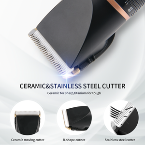 PRITECH Máy Cắt Titan Tông Đơ Cắt Tóc Chạy Điện Có Thể Sạc Lại Lưỡi Gốm Cho Nam - Product Image 3