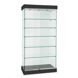 70'' hight full vision tempered glasses cabinet shop decoration glass showcase