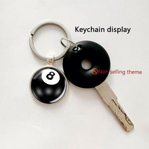 Lucky Dog Animal Pattern Rubber Ball Keychain Gift for Pool Players and Billiards Lovers - Product Image 6