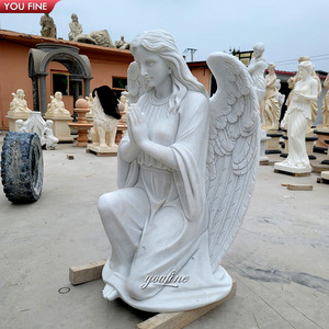 Statua in marmo a grandezza naturale <span class=keywords><strong>di</strong></span> <span class=keywords><strong>angelo</strong></span> che suona il violino per giardino esterno - Product Image 4