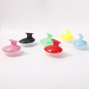 Anpassbare kostenlose Probe Manuelle Haar Kopfhaut Massage gerät Shampoo Bürste für nasse und trockene weiche Silikon Haar dusche ovale Form - Product Image 5