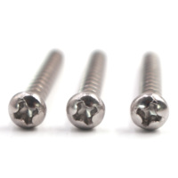 Sekrup Pembentuk Ulir Baja Karbon Hitam M2 M2.3 M2.6 M3 M3.5 M4 Kepala Bundar Phillips Self Tapping Screw untuk Plastik