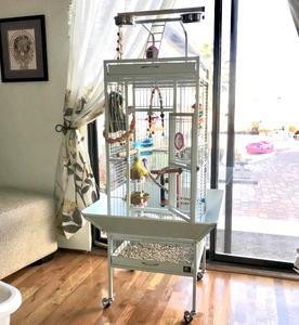 Gabbia pieghevole della decorazione della grande gabbia dell'uccello economico all'ingrosso del ferro per gli strati della gabbia delle quaglie dell'uccello lovebird - Product Image 6