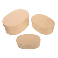 Boîte ovale minimaliste en papier kraft pour boulangerie, plats à emporter, cadeaux faits maison, emballage alimentaire de haute qualité