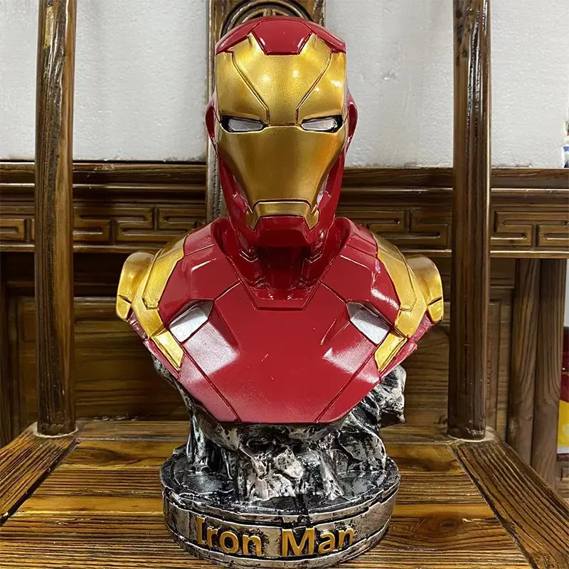 Witt anime hero a mano Iron Man war danneggiamento versione MK50 busto decorazione per la casa ufficio regalo statua in resina