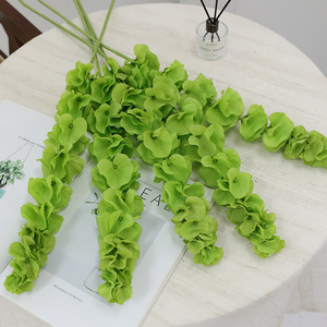 Fleur artificielle en forme de coquille, en plastique vert, pour décoration intérieure, accessoires de mariage, réutilisable, recyclable, haute simulation - Product Image 2
