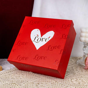 Boîte cadeau rouge en forme de livre pour la Saint-Valentin, pour cosmétiques, parfums, art, emballage de style dossier pour filles - Product Image 2