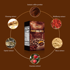 Etiqueta privada Hombres Maca Energy Coffee Natural Herbal Healthy Black Instant Maca Coffee <span class=keywords><strong>Descafeinado</strong></span> Café mezclado para hombres - Product Image 2