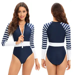 One Piece Front Zip Swimsuit Beachwear Traje De Surf Mujer Ladies Bathing Suit Women Fitness Competitive Surfwear Swimwear