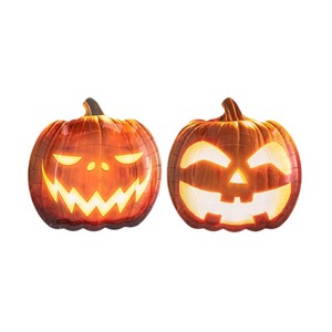 Padi Halloween Pumpkin Paper <b>Plates</b> 9inch <b>Disposable</b> Party <b>Plates</b> Irregular Shape - Product Image 4