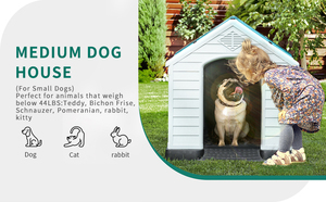 Large Plastic <b>Dog</b> House Outdoor <b>Insulated</b> <b>Dog</b> House Shelter Water Resistant Easy Assembly Sturdy <b>Kennel</b> with Plastic <b>Dog</b> House - Product Image 2